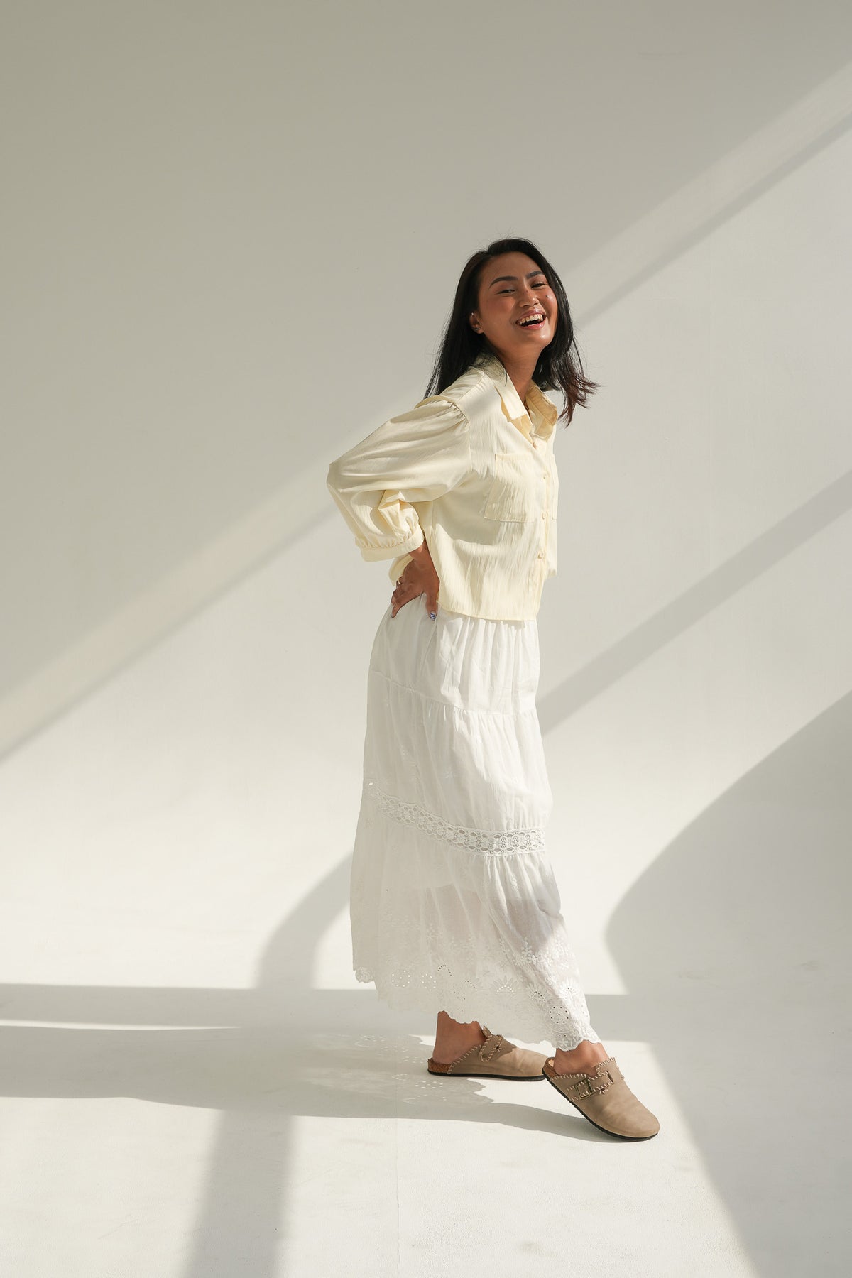 SKIRT | ANGLAISE WHITE