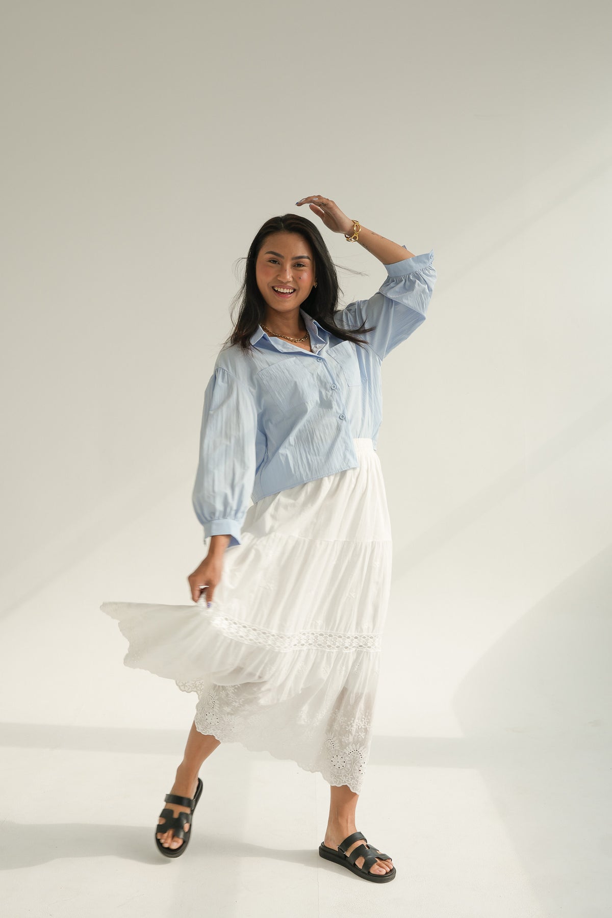 SKIRT | ANGLAISE WHITE