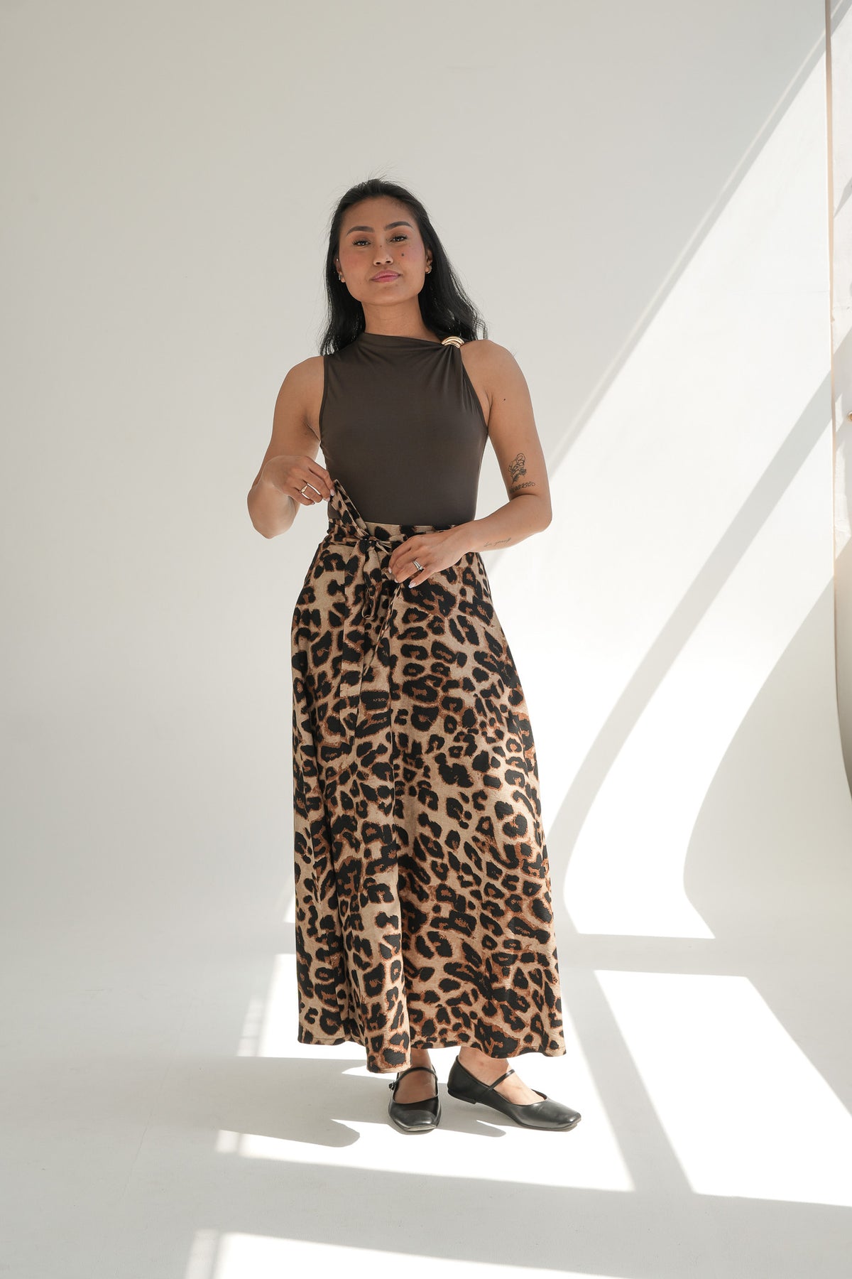 HALF CIRCLE SKIRT| ANIMAL PRINT