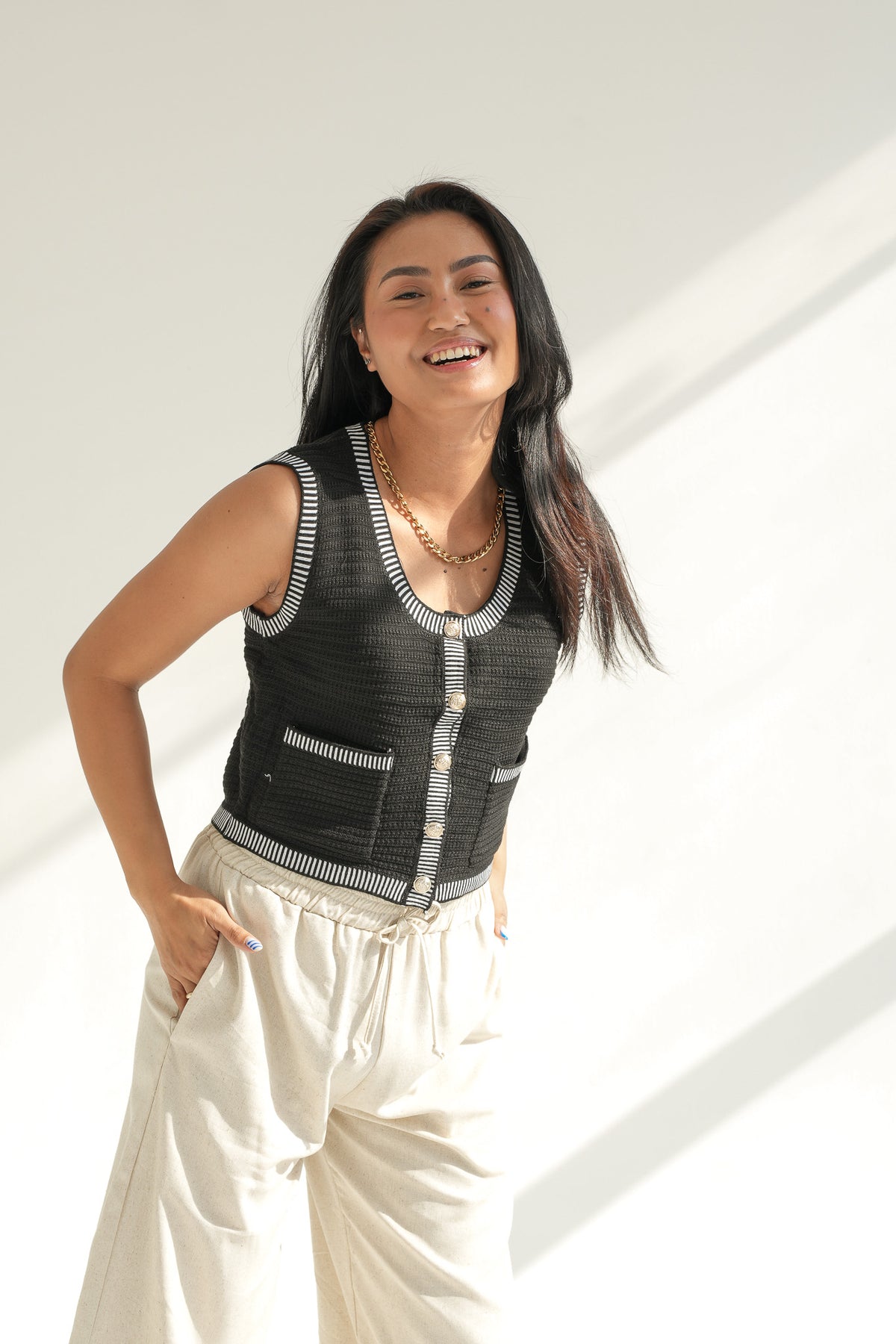 KNIT VEST | BLACK