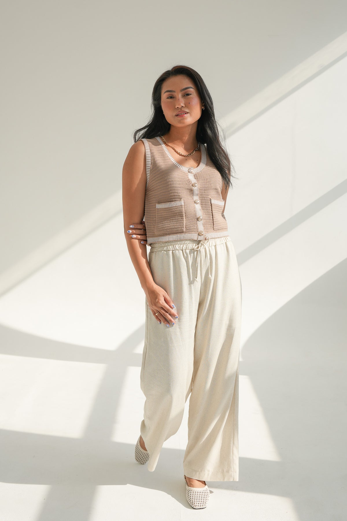 KNIT VEST | CREAM