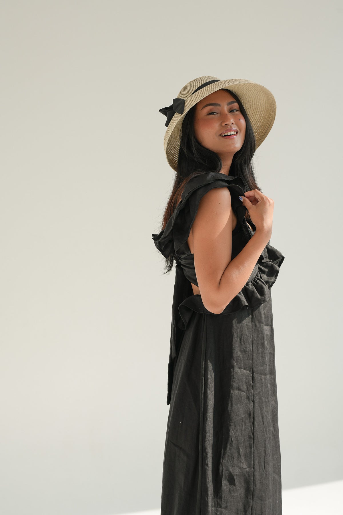 PRE ORDER LILLY FRILL DRESS | BLACK