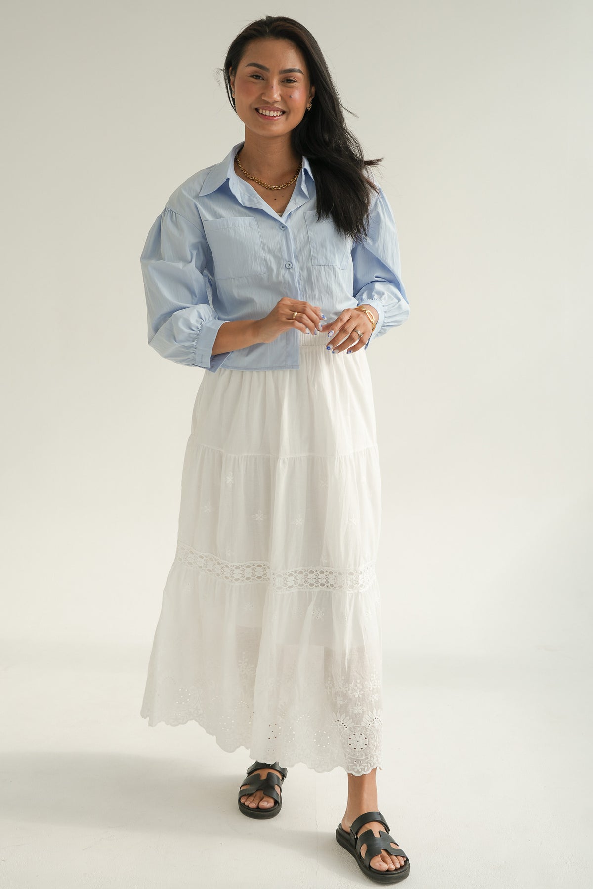 SKIRT | ANGLAISE WHITE
