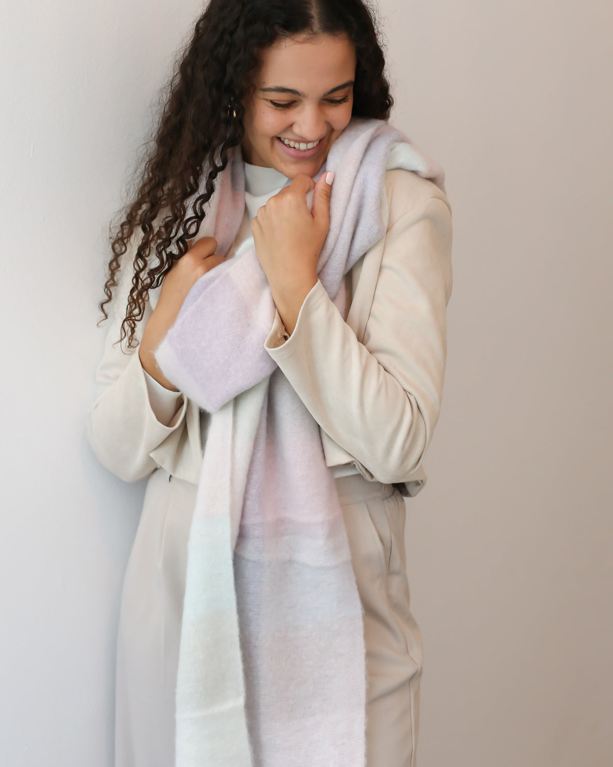 CHECK BLANKET SCARF