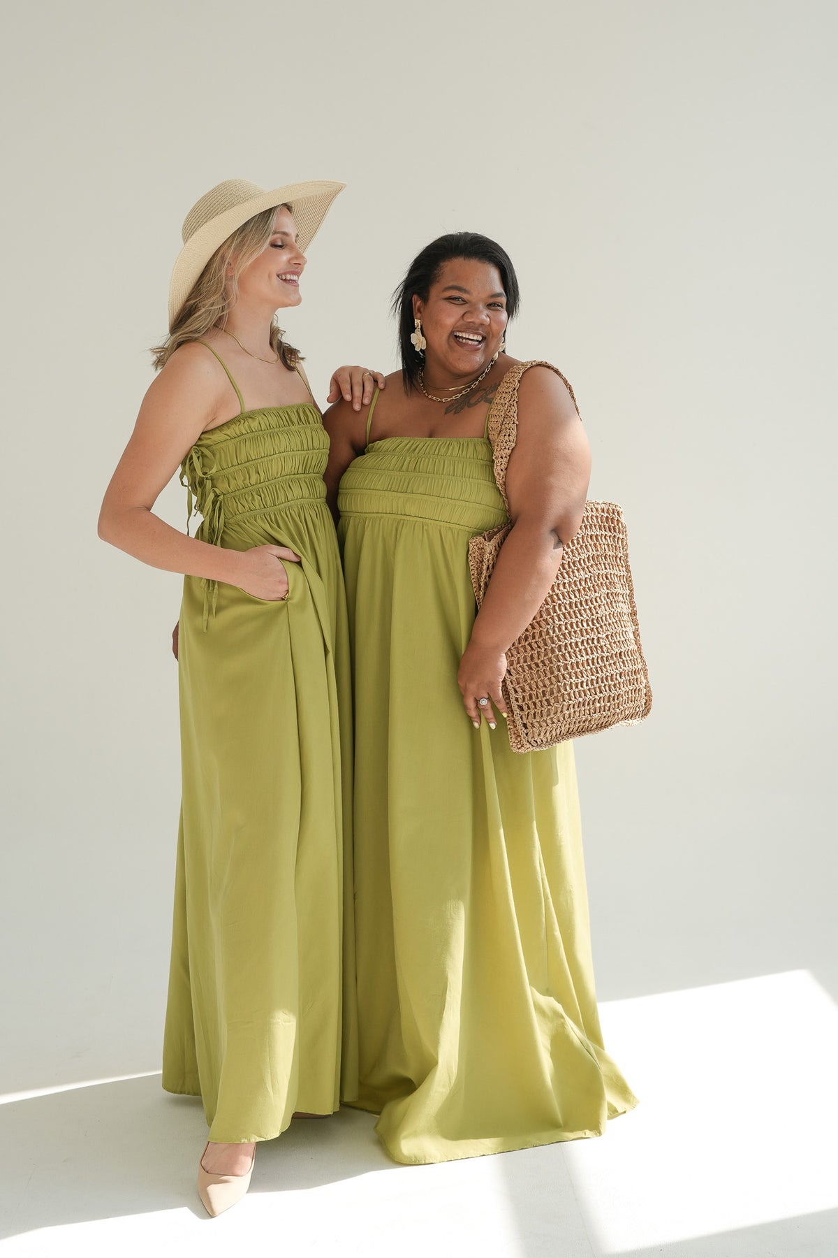 DRAWSTRING DRESS | GREEN