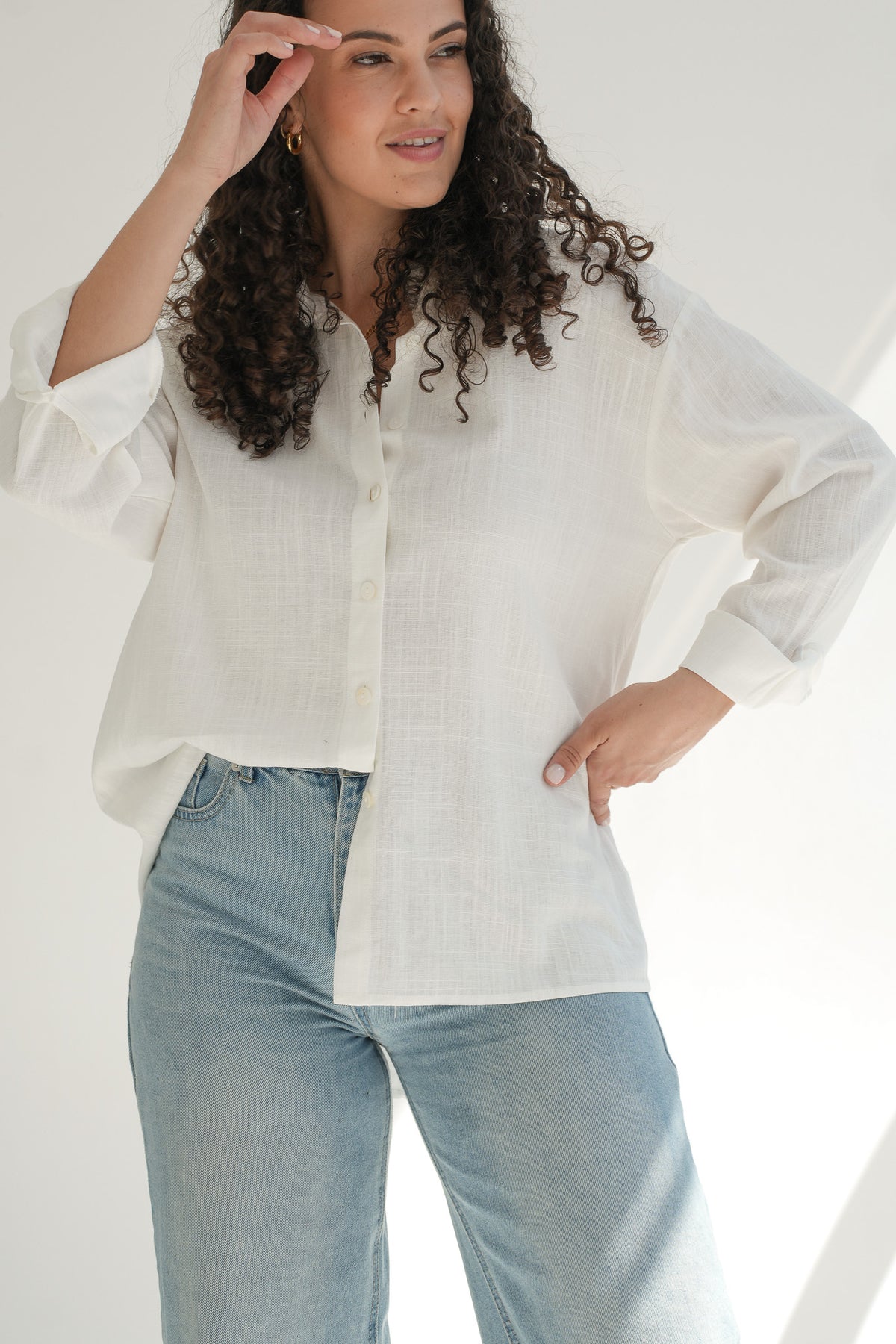 SUMMER BUTTON SHIRT | WHITE