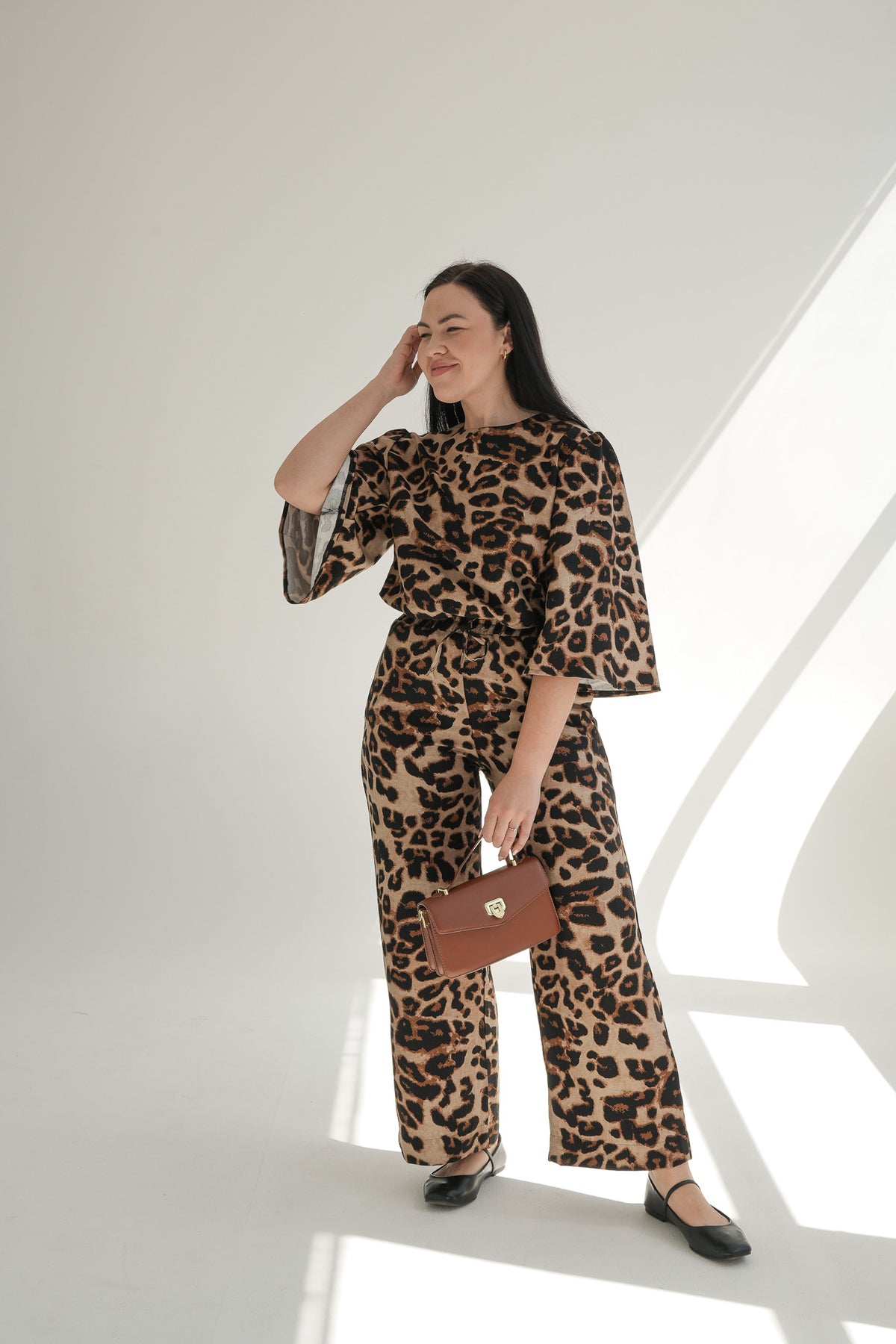 BELL SLEEVE BLOUSE | ANIMAL PRINT