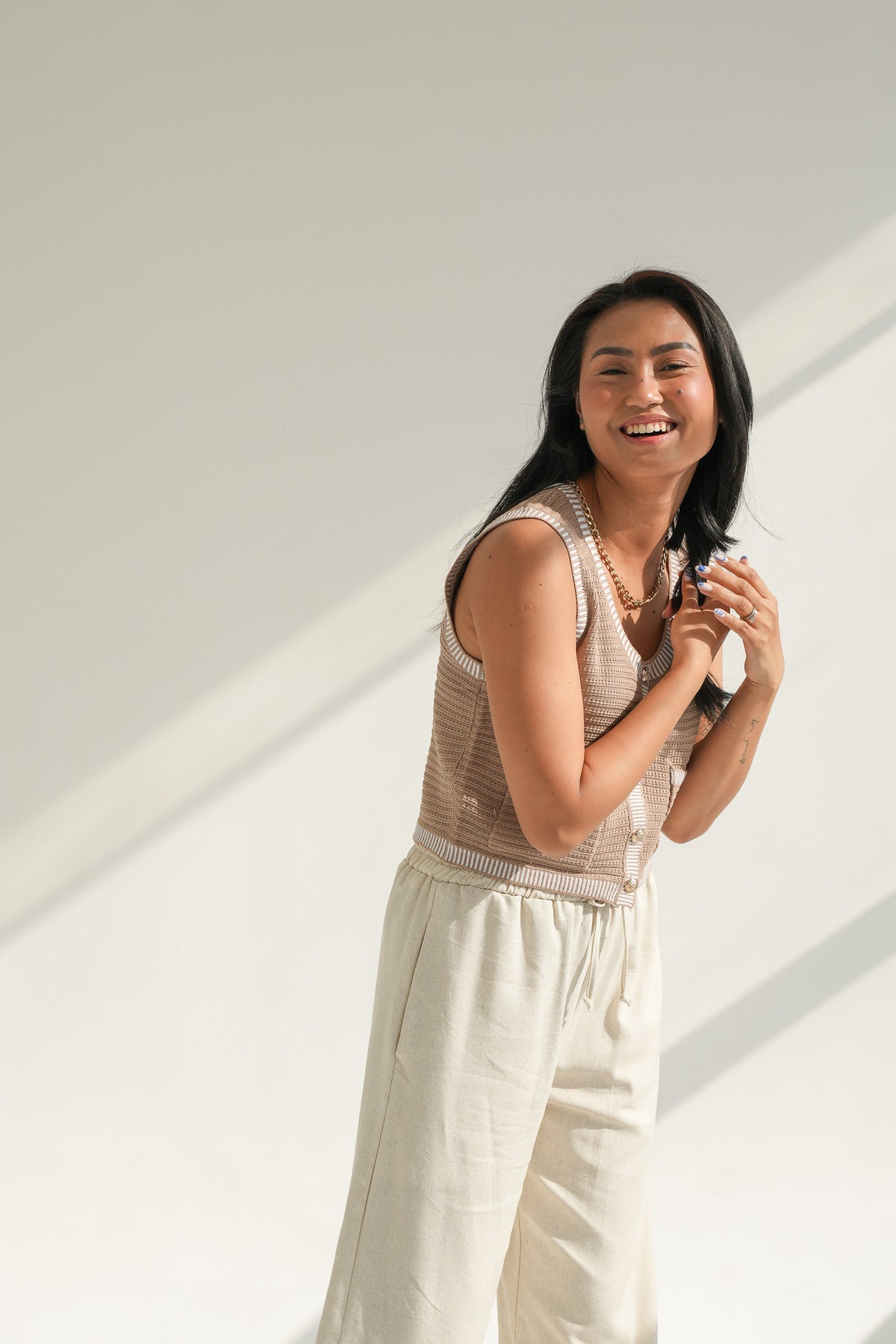 KNIT VEST | CREAM