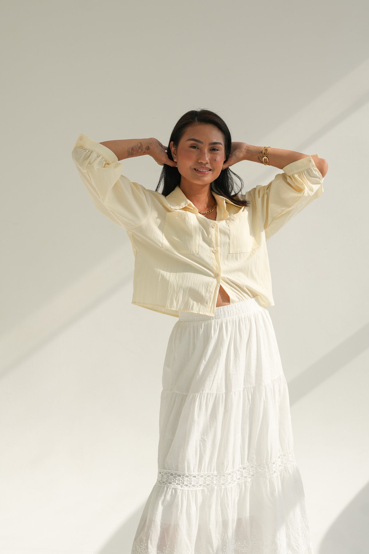 SKIRT | ANGLAISE WHITE