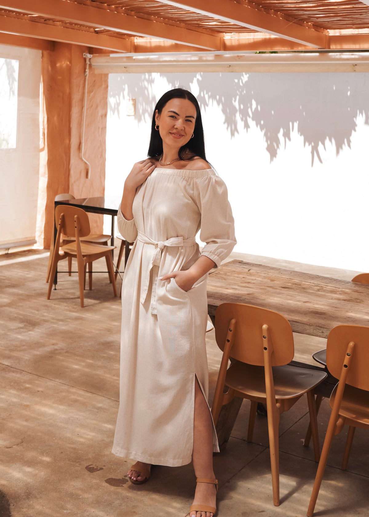 OFF-THE-SHOULDER DRESS