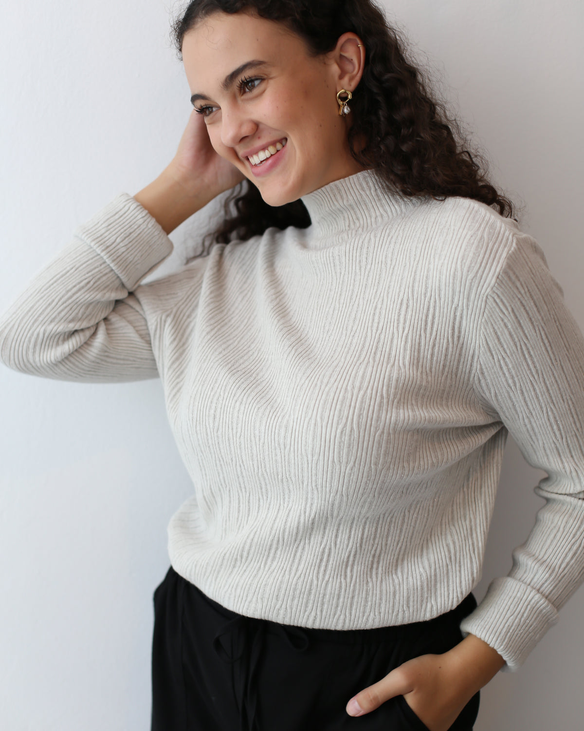 FOIL TEXTURED KNIT