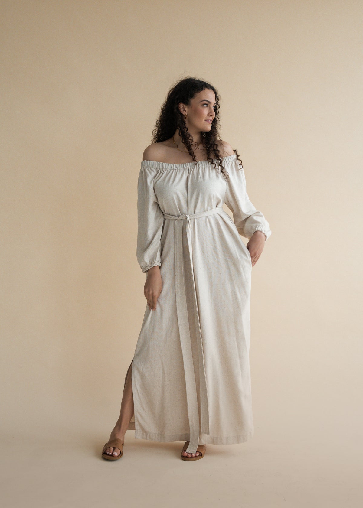 OFF-THE-SHOULDER DRESS