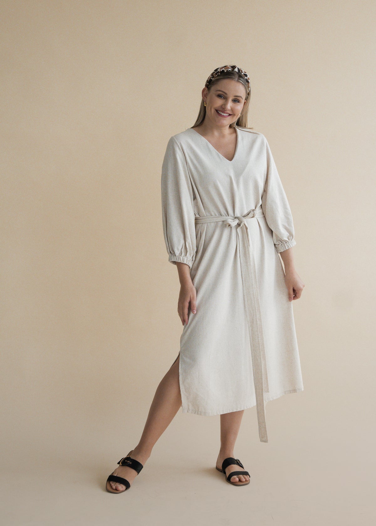 OATMEAL V-NECK DRESS