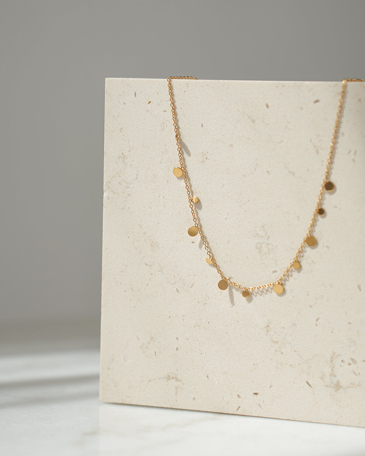 GOLD CIRCLE DETAIL NECKLACE